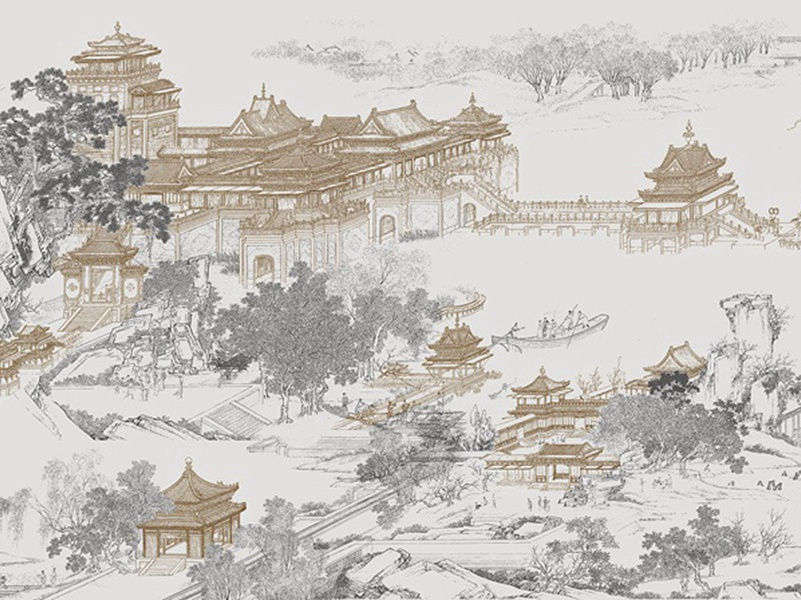 返照·楚王宫北正黄昏